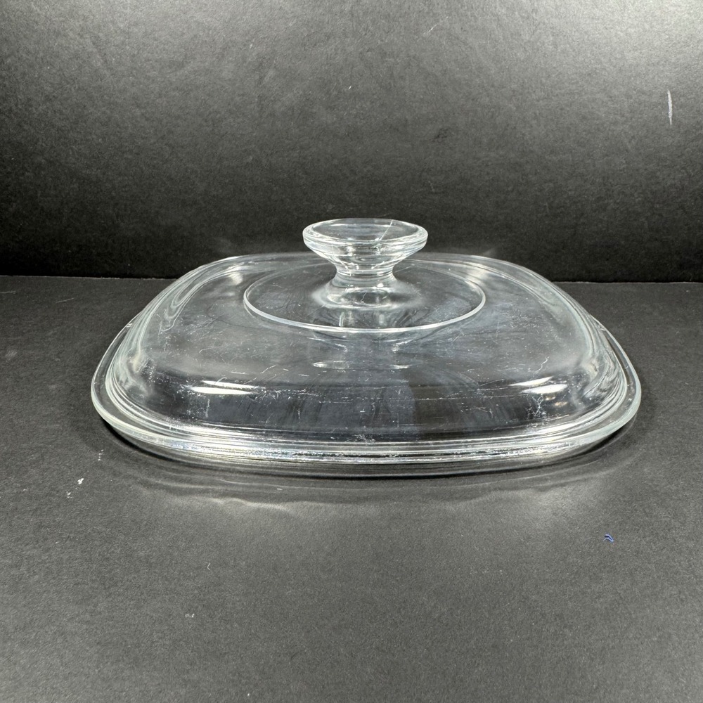Pyrex A-9-C Replacement Lid Square Clear Glass Corning Ware Dish Lid